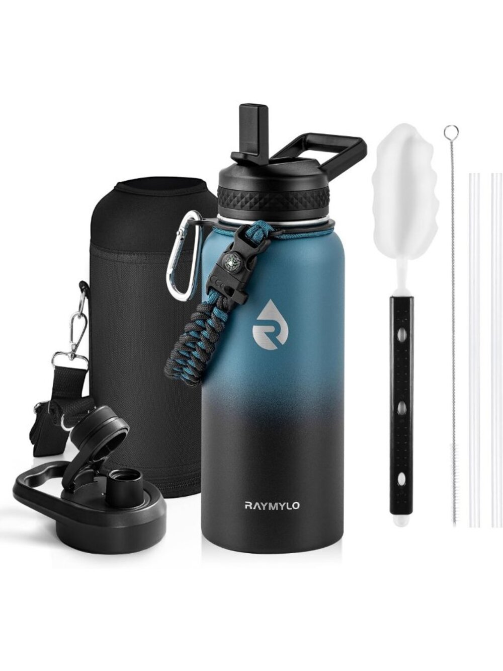 32 oz Insulated Water Bottle - Triple Wall Vacuum Stainless Steel, Keeps Drinks
